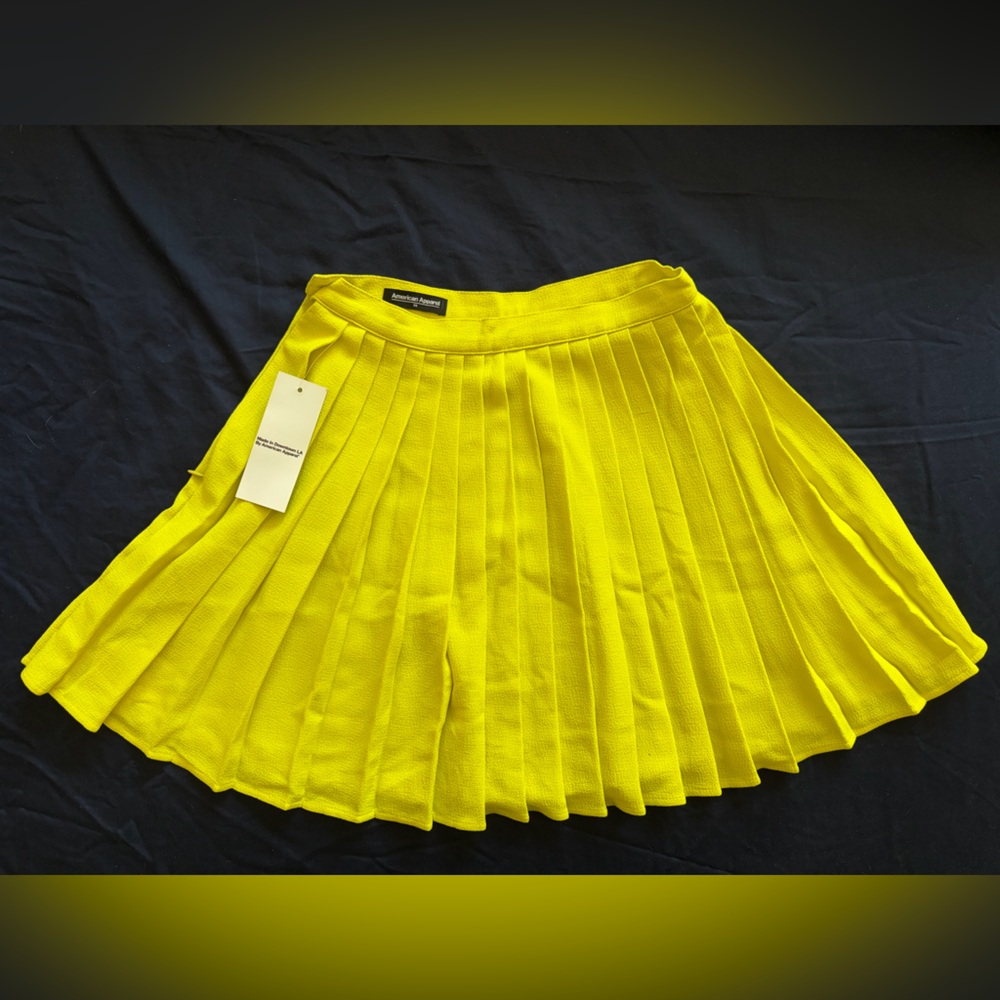 NWT American Apparel Neon Pleated Skirt